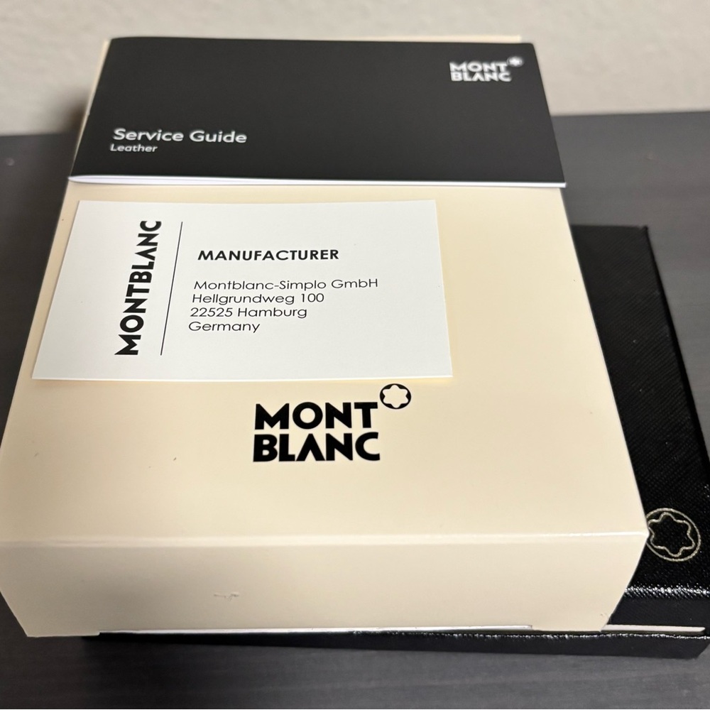 NWT Montblanc Meisterstuck Blue Soft Leather 6cc Wallet - Picture 5 of 7